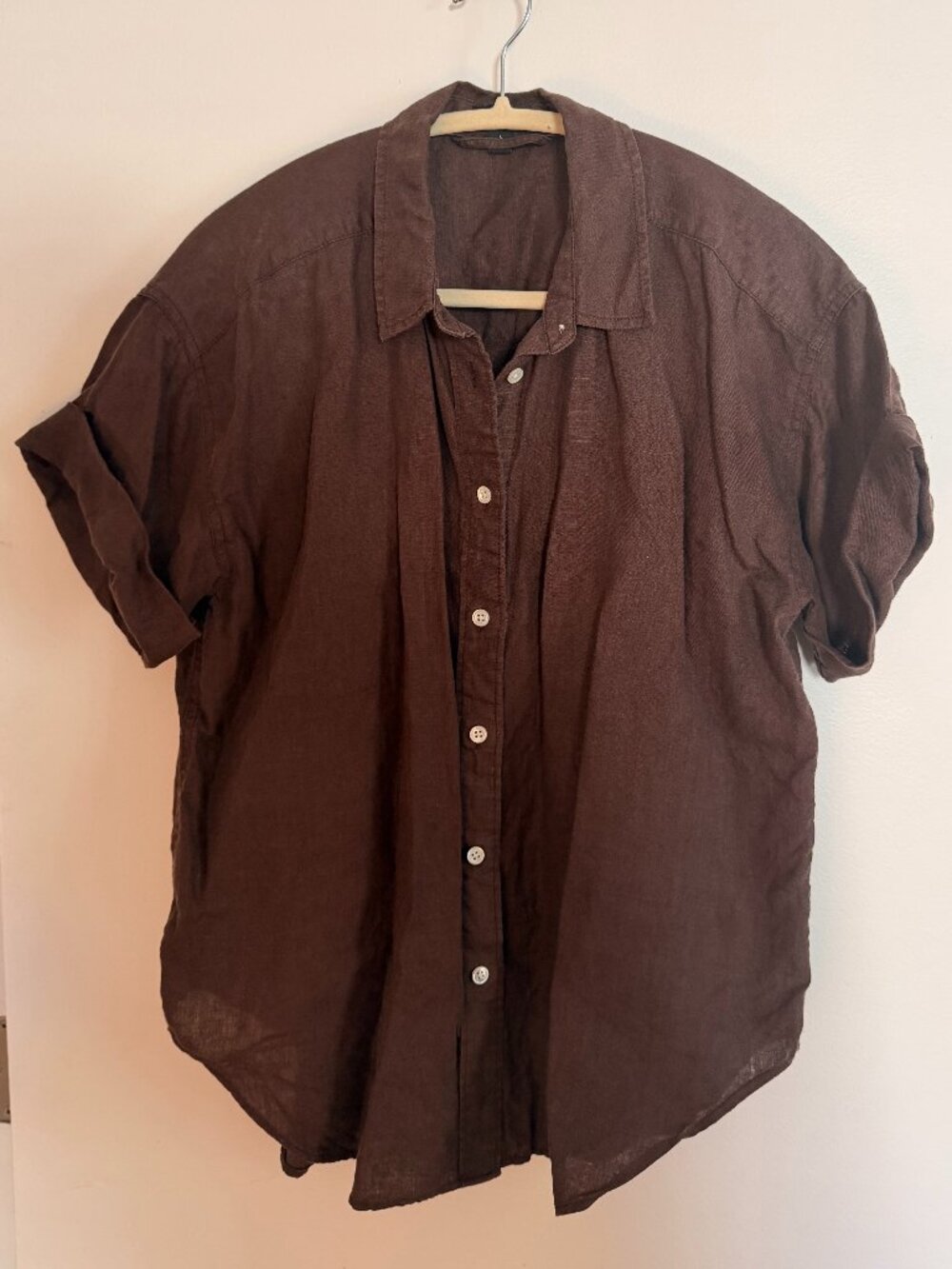J. Crew Short-sleeve Baird McNutt Irish linen shirt